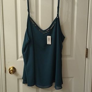 Emerald Green Embellished Camisole